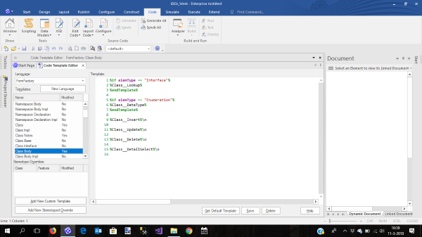 code scherm